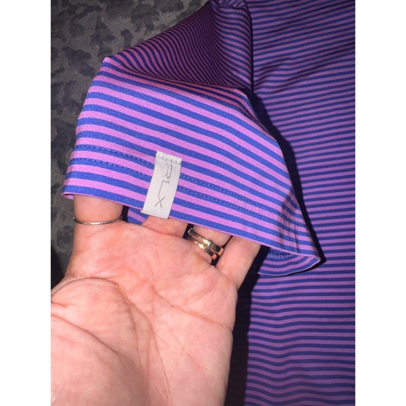 RLX Ralph Lauren men's purple striped polo shirt size‎ XL - Picture 4 of 7